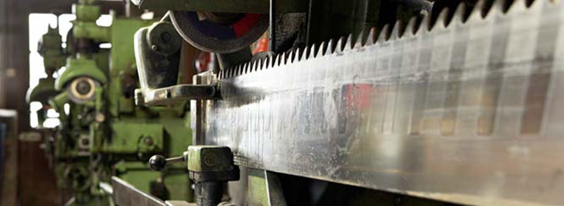 Commercial Saw Blade being sharpened